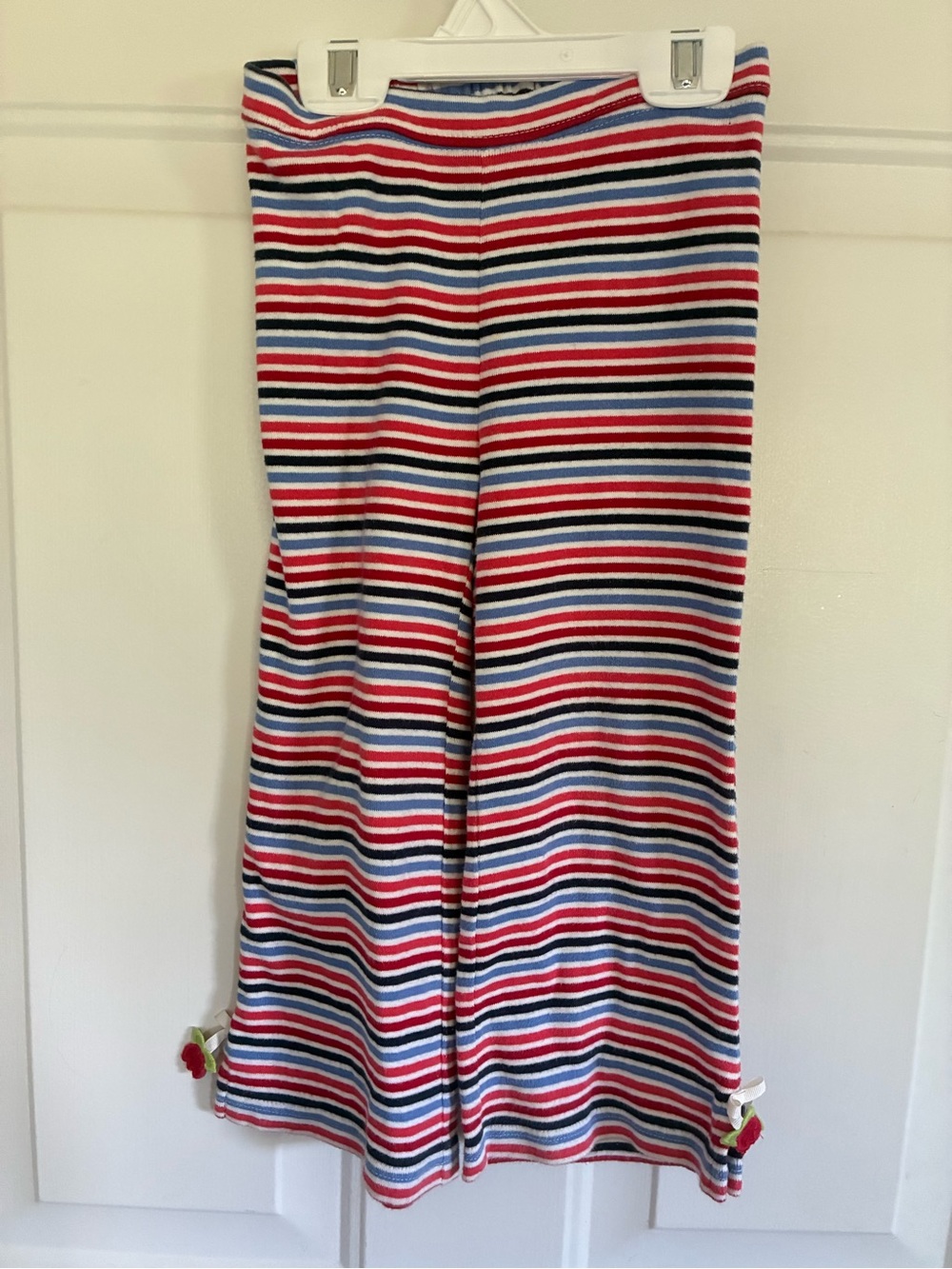 Gymboree Red, Blue & White Striped Knit Flared pants